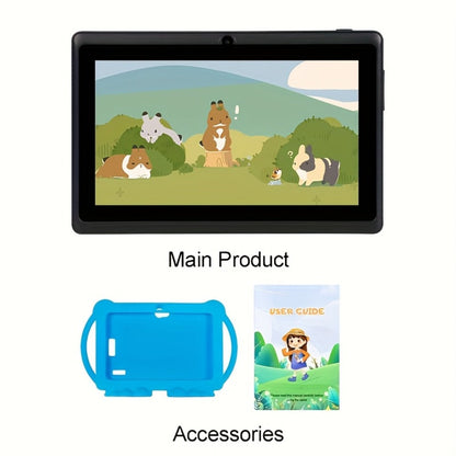 Kids Tablet 7 Inch with Android 14, 4GB RAM, 32GB Storage, WiFi 6, Dual Cameras and Protective Case