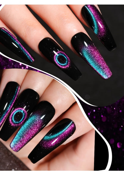 Gel Nail Polish Set with XEIJAYI Label, 8 Magnetic Cat Eye Colors, 0.51oz Bottles and Magnet Tool
