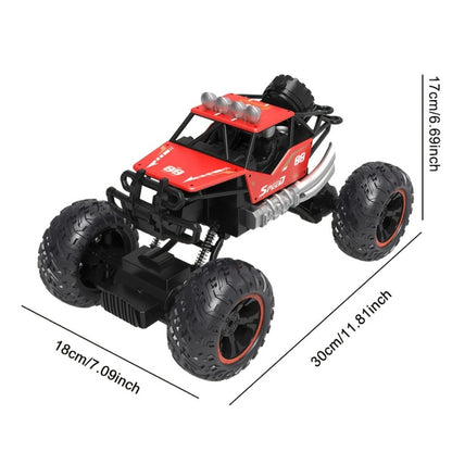 Remote Control Car, 4WD Off-Road Truck with 2.4GHz Control, USB Rechargeable Battery and Black or Red Color Options
