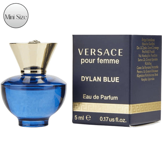 Versace Dylan Blue Pour Femme Eau de Parfum Travel Size 5ml 0.17oz - Mini Perfume Spray for Women Long Lasting Floral Fragrance