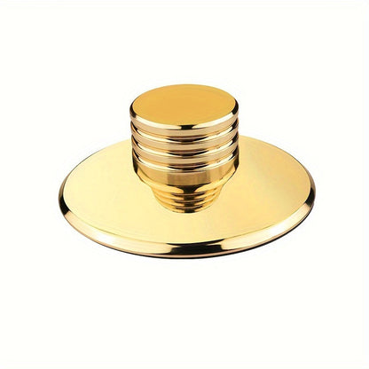 Vinyl Record Weight Stabilizer, 79 mm Metal Turntable Clamp in Solid or Four-Hole Black, Silvery and Golden Options