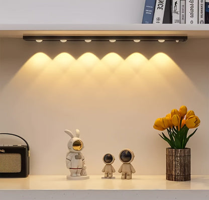 LED Strip Light Motion Sensor Bar with USB Rechargeable Power, Three White Tones, 20–50cm Sizes and One or Two Packs