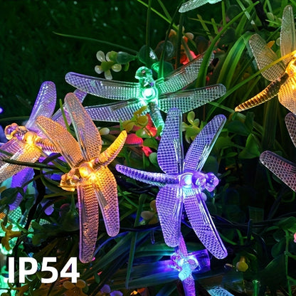 Solar Dragonfly String Lights Outdoor 30 LED 8 Modes