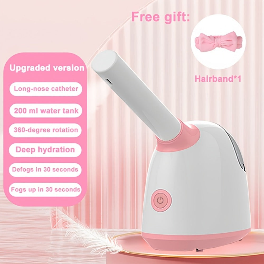 Pink Tabletop Facial Steamer Family with Five Regular, Upgraded, 3-in-1, Large-Tank or Portable Options
