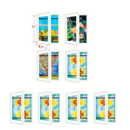 Kids Art Frame Changeable Front-Opening Display, Children Artwork Picture Frame for 8.5x11 & 10x12.5 Drawings
