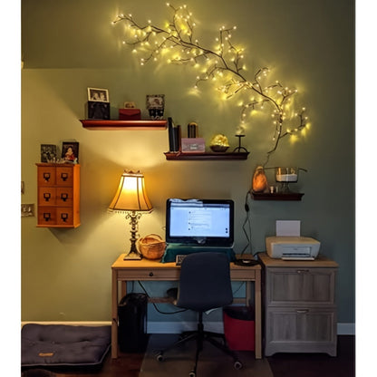 String Lights, 96-LED Bendable Willow Branch Fairy Lights with USB Power, Remote Control and Eight Indoor Modes