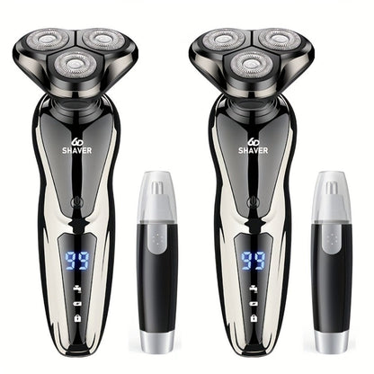 Cordless Foil Electric Shaver for Men 3D Floating Head LED Display Rechargeable Wet Dry Razor Close Shave Beard Trimmer Valentine's Day Gift