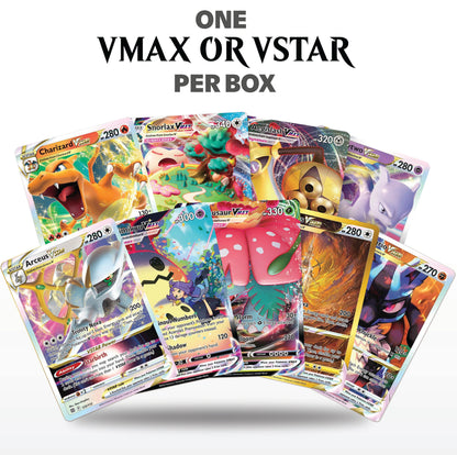Trading Card Game 100-Card Character Assortment with Mixed Artwork and Included Yellow Storage Box