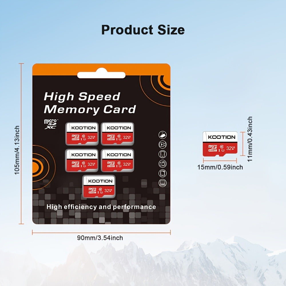 UHS-I C10 90MB/s Micro SD Card Bulk Pack with SD Adapter, TF Memory Card 5 or 10 Pack Full HD 1080P Recording for Smartphone Tablet Laptop Action Camera Dash Cam Drone Game Console – 512MB to 128GB