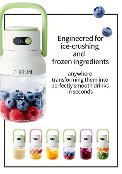 Cordless Portable Blender 33oz USB Rechargeable - Ice Crushing Blender for Smoothies & Shakes