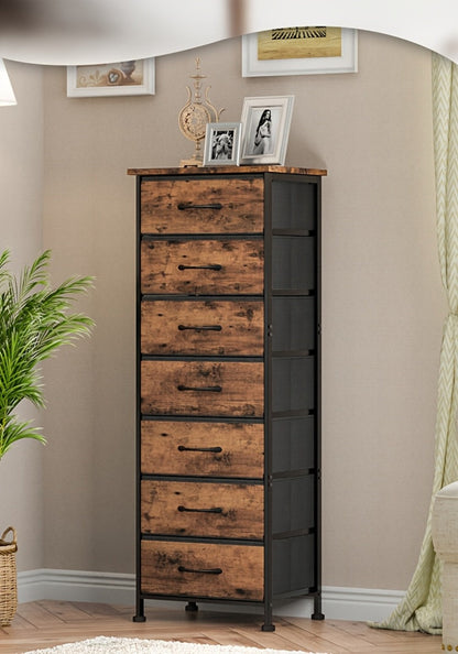 Tall Dresser with Fabric Drawers Storage Organizer 41-47 Inch 6 Drawer Chest for Bedroom Closet Entryway Clothing Storage 6 Colors
