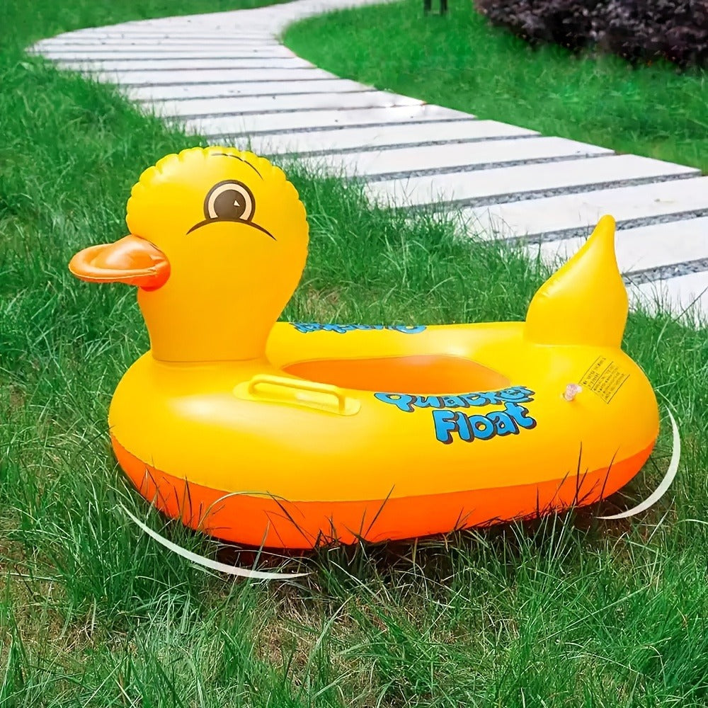 Inflatable Duck Pool Float with 2 Handles – Cute Animal Swim Ring for Kids & Adults, Durable PVC Summer Water Toy for Pool Lake Beach River Party, 1-Pack, 2-Pack or 4-Pack
