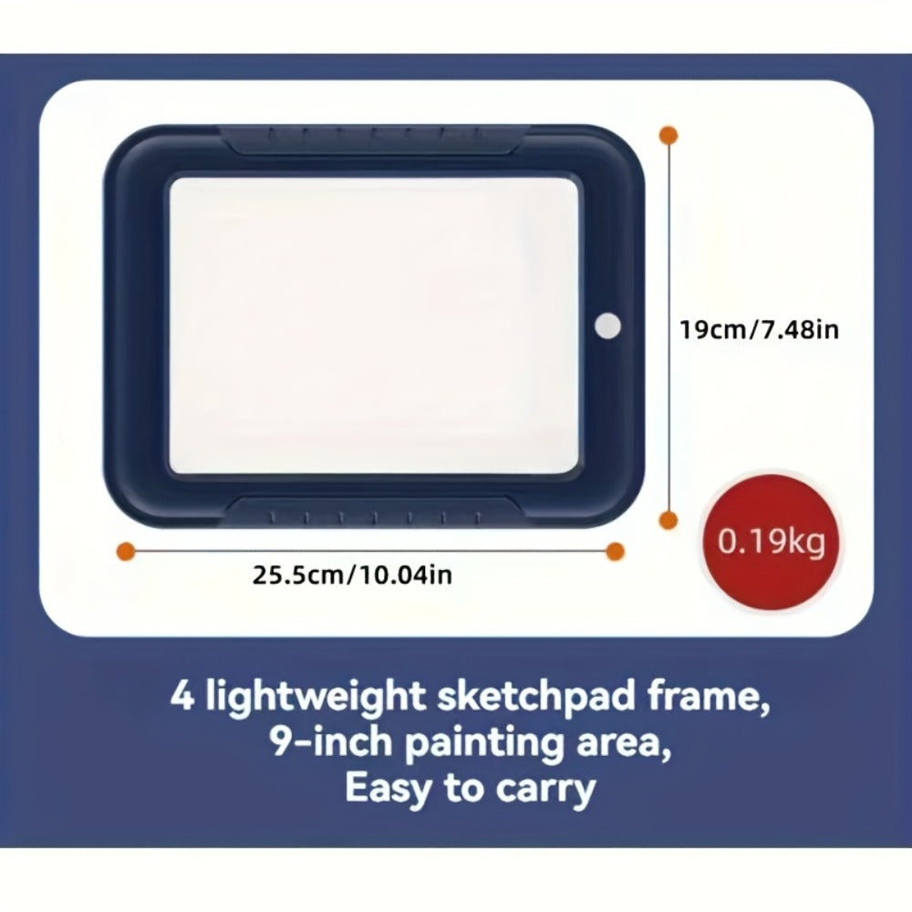 Magic LED Drawing Board for Kids with 15 Double-Sided Tracing Cards & 6 Washable Markers – Light Up Luminous Art Board for Boys & Girls Ages 3-8 | STEM Learning Toy | Perfect Christmas & Birthday Gift