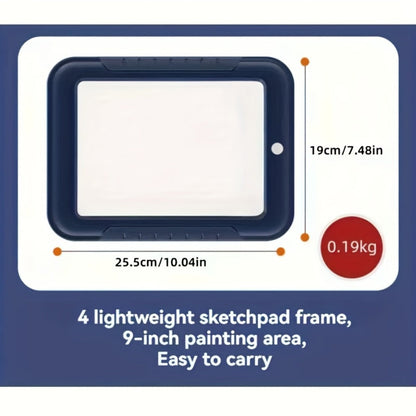 Magic LED Drawing Board for Kids with 15 Double-Sided Tracing Cards & 6 Washable Markers – Light Up Luminous Art Board for Boys & Girls Ages 3-8 | STEM Learning Toy | Perfect Christmas & Birthday Gift