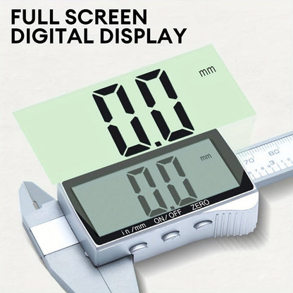 Digital Vernier Caliper with 150 mm Range, Inch/Millimeter Display and 237 mm Overall Length