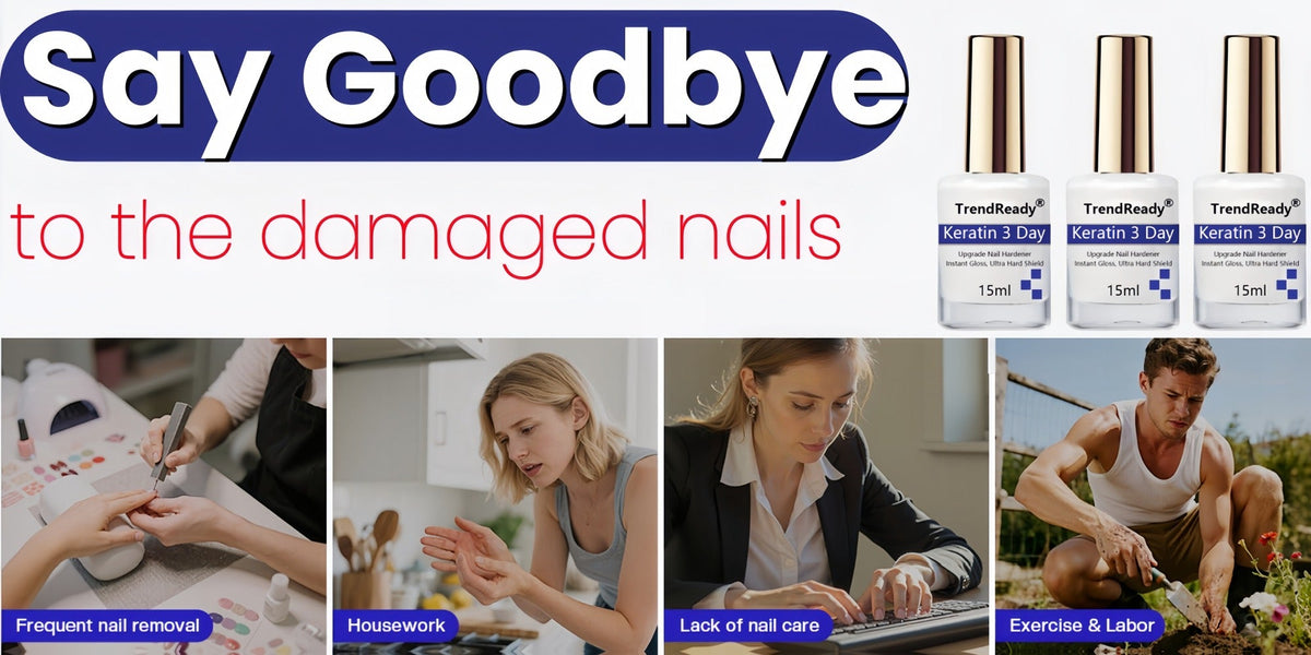 Nail Hardener for Weak Brittle Splitting Nails 2 Pack - Fast Drying White Nail Strengthener with Vitamin E
