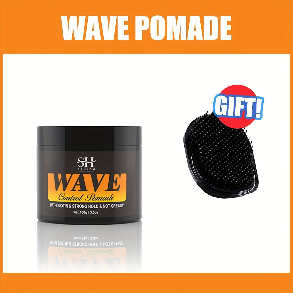 360 Wave Pomade with Jojoba Oil for Dreads, Locks, Twists and Curly Hair in Three Styling Options