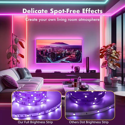 LED Strip Light RGB 200ft Kit with App and IR Remote Control, Music Sync, Timer and Dimmable Color Modes