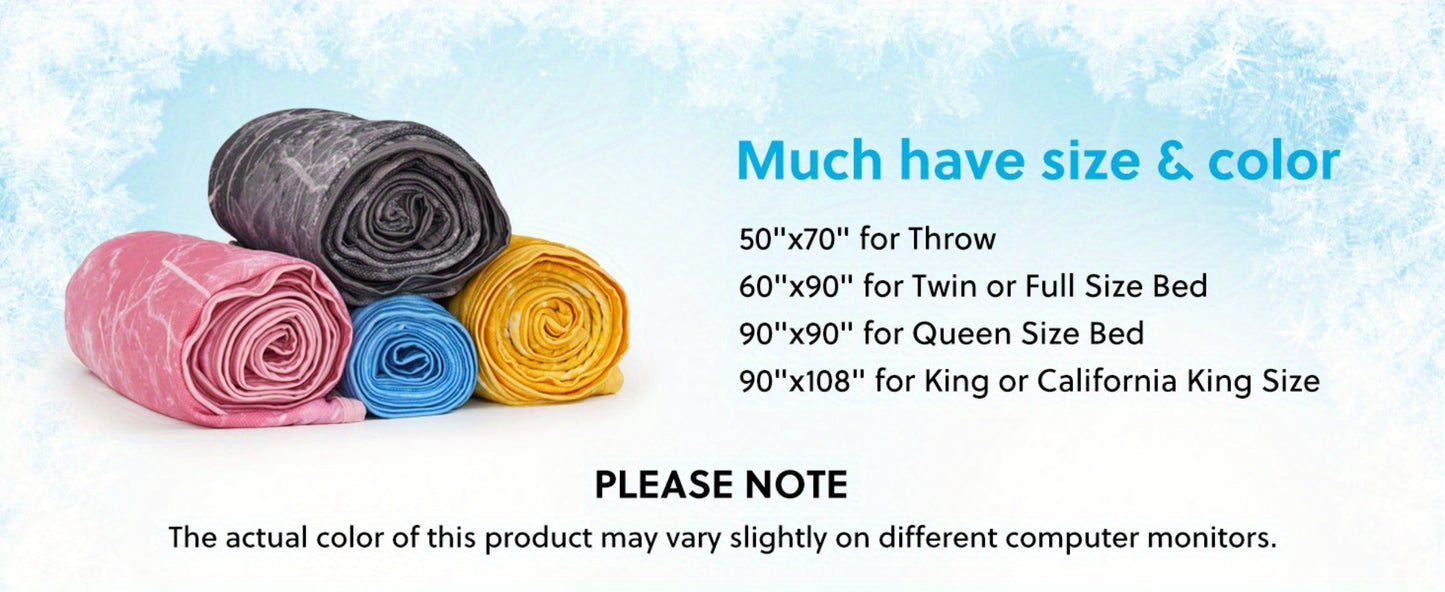 Tie-Dye, Star, Snowflake and Pale-Color Summer Blanket with 51 Throw-to-King Size Options Pictured