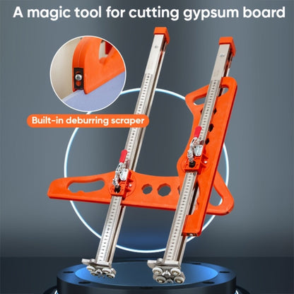 Drywall Scoring Knife 23-Wheel Foldable Gypsum Board Cutter with Adjustable Guide & Ergonomic Handle – Manual Precision Cutting Tool for DIY Home Renovation Construction No Power Needed