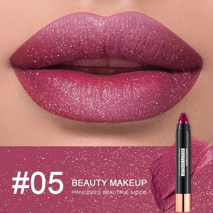 Matte Velvet Crayon Lipstick Gift Box Set 6 Shades Waterproof Long Lasting Highly Pigmented Easy Apply Twist-Up Lip Color for Women All Skin Tones Daily Wear Travel & Gifting