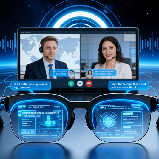 Smart Glasses Camera-Free Translation Eyewear with Open-Ear Bluetooth Audio, USB Charging and Model B Frame