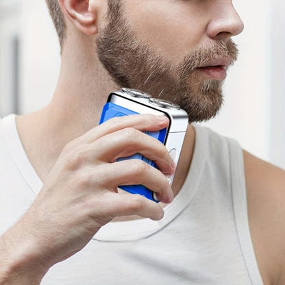 Electric Shaver Dual-Head Floating Magnetic Razor with Digital Battery Display, USB Charging and Three Colors