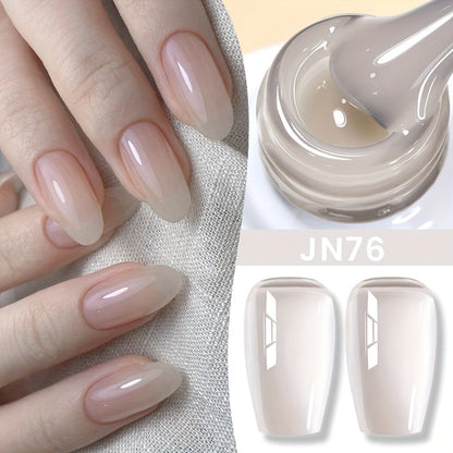 Gel Nail Polish in 10ml Nude Jelly with Skin-Tone Glass Finish and JN05, JN68, JN75 or JN76