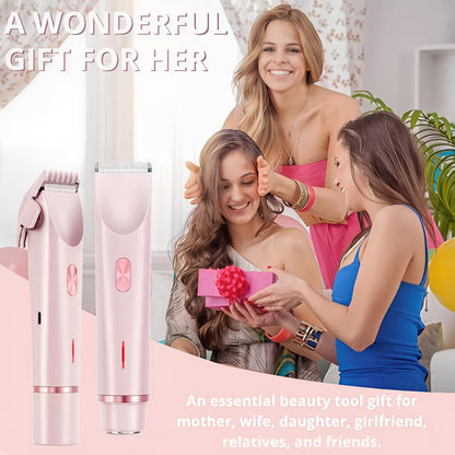 Electric Shaver 2-in-1 Women’s Razor and Bikini Trimmer with IPX6 Wet/Dry Use and USB Rechargeable Power