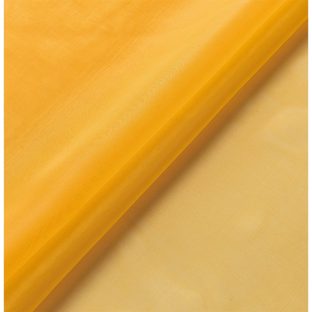 Two-Panel Solid Sheer Curtains with Rod-Pocket Header, Seven Colors and Four Size Configurations