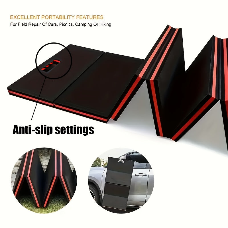 EVA Kneeling Pad Car Repair Work Mat – Foldable Waterproof Thermal Insulation Pad for Mechanic, Camping & Hiking, Lightweight Ergonomic Design, Single or 2-Pack