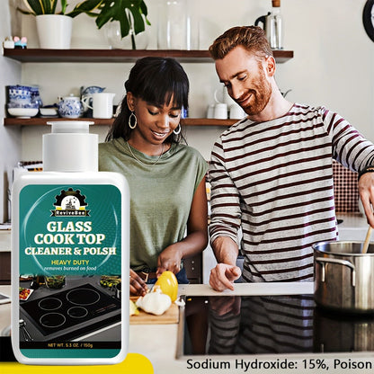 Glass and Ceramic Cooktop Cleaner and Polish in a Five-Pack Set for Routine Care of Smooth Cooking Surfaces
