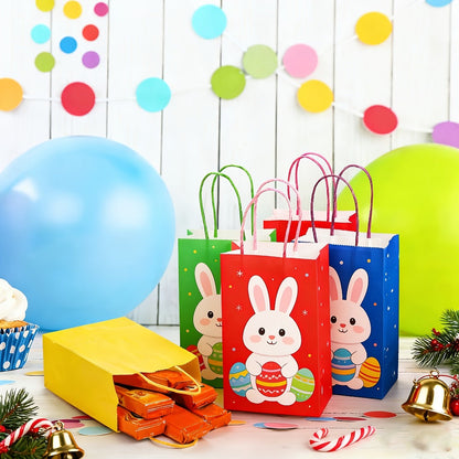 Paper Gift Bags with Handles Bulk 20/40/100pcs – Rainbow Colorful Kraft Party Favor Bags for Kids Birthday, Baby Shower, Wedding, Graduation, School Events & Retail Packaging, 10 Bright Colors