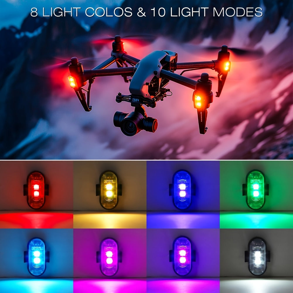 Wireless LED Strip Lights for Car – Magnetic Vibration Sensor, 8 Colors, Remote Control, USB Rechargeable, IP65 Waterproof Warning Light for Car Interior, Truck, Motorcycle & Bicycle