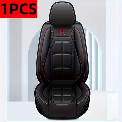 Faux Leather Car Seat Covers – Universal Fit for Cars, SUVs, Vans & Trucks, Dirt-Resistant Protective Seat Cover, Single Front / 2 Front / Full 5-Seat Sets, 5 Colors