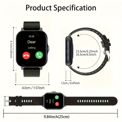 Smartwatch – for Men Women with Bluetooth Calling, 1.83" Full Touch Screen Large Dial, Weather Notification, Sports Tracker & Pedometer…