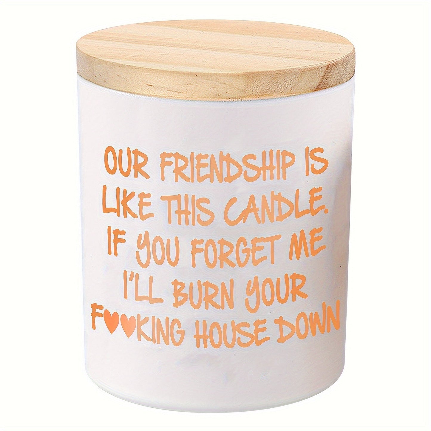 Lavender Scented Soy Candle Best Friend Gift for Women – Engraved Glass Friendship Candle, Funny Unique Birthday Christmas Gift for Friends, Novelty BFF Gift Idea for Her, 12+ Hour Burn