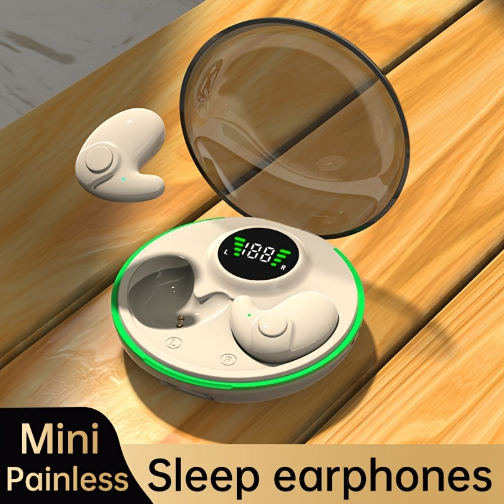 Invisible Sleep Earbuds TWS Hi-Fi Stereo Wireless Bluetooth Digital Screen Ultra-Long Battery 3 Colors for Android Apple Samsung All Smartphones Cycling Running Sports