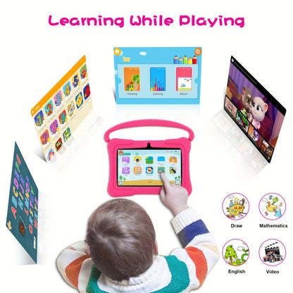 Kids Tablet Veidoo 7 Inch with 1GB or 2GB RAM, 16GB or 32GB Built-In Storage and Handled Silicone Case