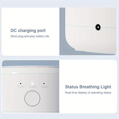 Electric Ultrasonic Cleaner Machine for Dentures Jewelry & Glasses — USB Rechargeable 3 Speeds Auto Timer 180ml Tank One-Touch Portable Dental Cleaning Device for Home & Travel