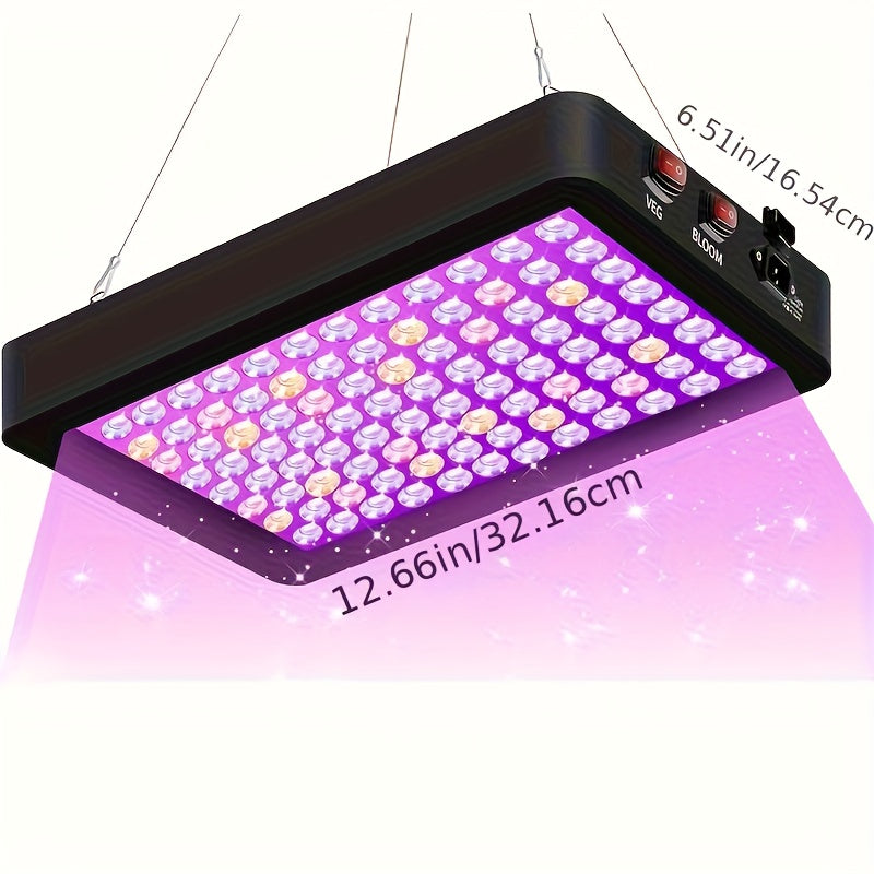 LED Grow Light 1000W Full Spectrum – Dual-Switch Plant Light for Veg & Bloom, Hydroponic Hanging Grow Lamp for Indoor Greenhouse, Vegetables, Flowers & Seedlings, Plug & Play