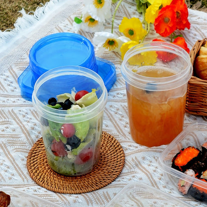 Food Storage Containers Stackable Clear Canister Set in Three 1000 mL or Six 500 mL Configurations