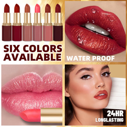 Berry Lipstick Set 6pcs Squalane Moisturizing Cream Formula — Smooth Buildable Color Rose to Deep Plum, Easy-Apply for All Skin Tones, Holiday Halloween Christmas Makeup Gift for Women