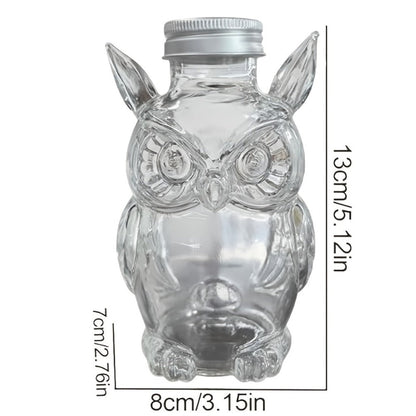 Glass Cookie Jar with Lock Lid High Borosilicate | Airtight Candy Snack Dessert Storage Container | Reusable Kitchen Canister Gift for Animal Lovers Sea Turtle Owl