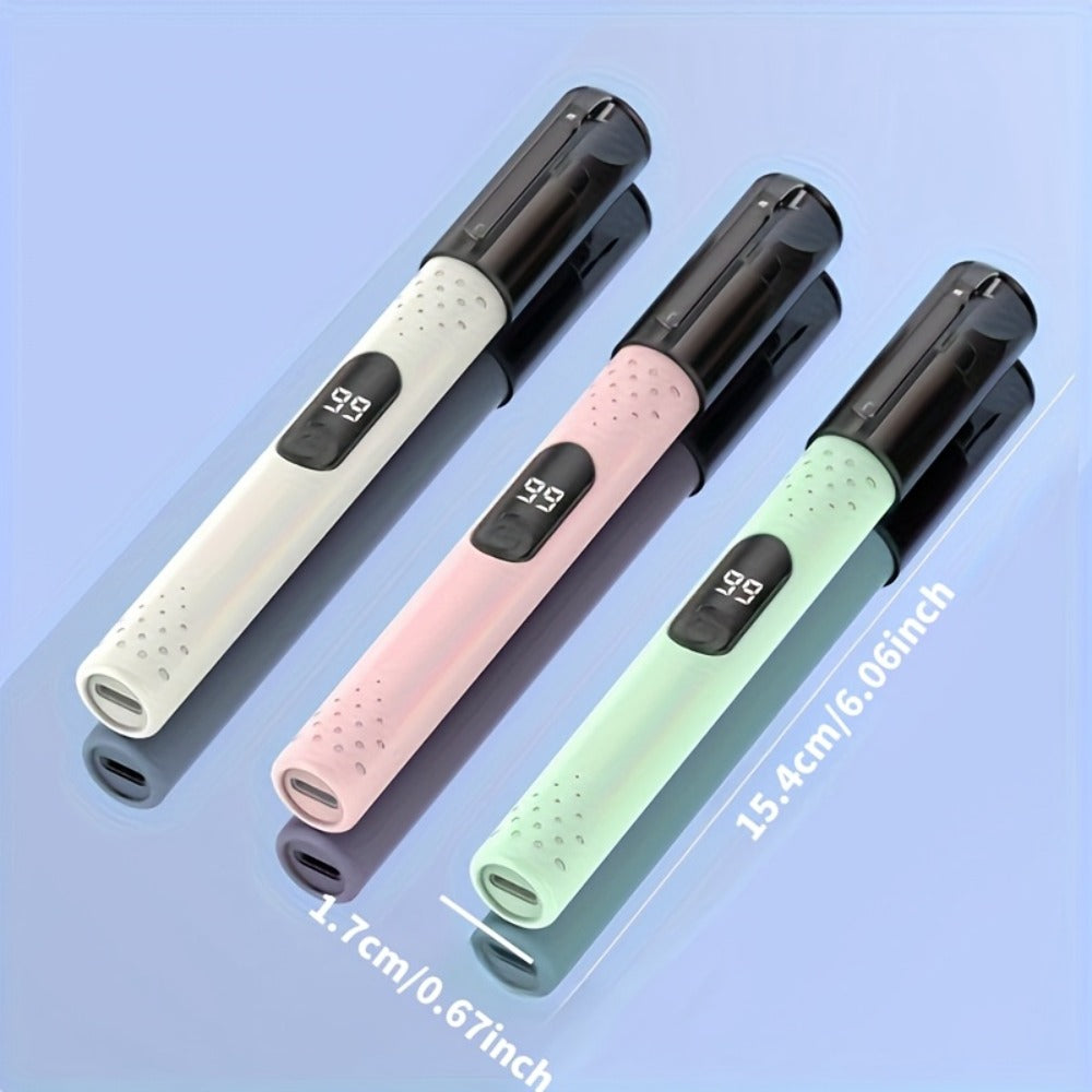 Rechargeable Nose, Ear and Eyebrow Hair Trimmer in Green with Stainless Steel Cutting Head and USB Charging
