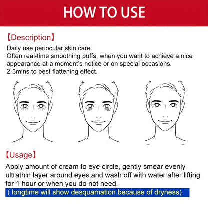 Eye Cream with Bee Venom Caffeine Collagen Firming Anti-Aging — Under-Eye Bags Dark Circles Puffiness Fine Lines Wrinkles Tightening Lifting Eye Gel Hypoallergenic All Skin Types Women Men