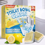 24pcs Yellow Airplane Box Toilet Flushable Tablets