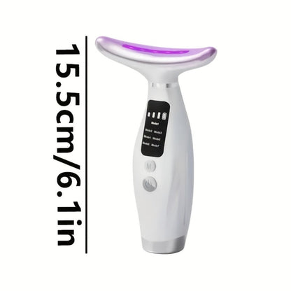 Facial Lifting Device 7-in-1 EMS Microcurrent Neck Face Massager LED Photon Therapy Skin Tightening Anti-Aging Rechargeable Beauty Tool for Women