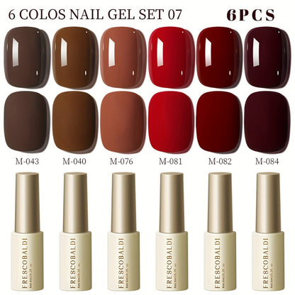 Gel Nail Polish Set with IRISGOBLADI Label, 6 Solid Colors per Set and 8 Retained Palettes