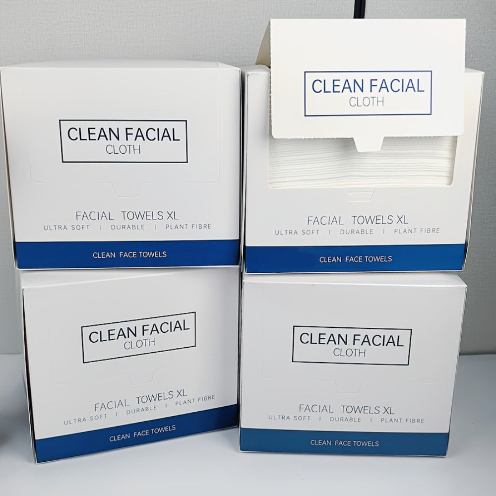 Extra Large Disposable Facial Cleansing Tissues 26×30cm – Thickened Ultra-Soft Cotton Wipes for Face Washing & Makeup Removal, Gentle for All Skin Types, 40/120/240 Pcs